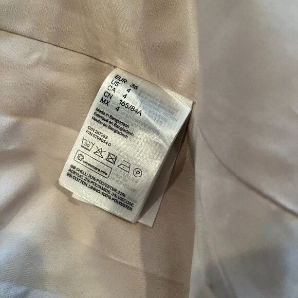 H&M Plaid Structured Blazer Like Coat - Picture 4 of 5